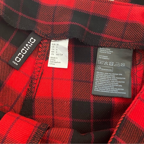 4 for $20 🖤 H&M Divided High Waisted Plaid Trousers - Picture 3 of 6